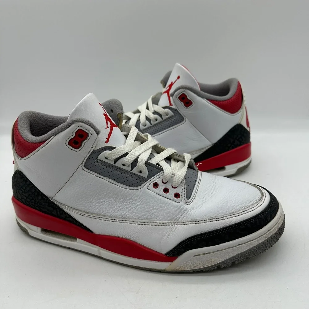 Nike Air Jordan DN3707-160 Mens Size 11 Retro 3 Fire Red Elephant Print Sneakers